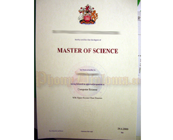 International United Kingdom Fake Diploma With Colorless Embossed Seal